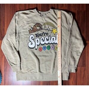 X-Large LIZZO Crewneck Sweater Sasha Be Fluting You're Special Homecoming Tan